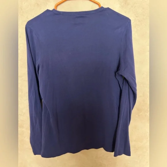 Duluth Trading Co cobalt Blue Long Sleeve performance knit Shirt medium - Picture 3 of 3